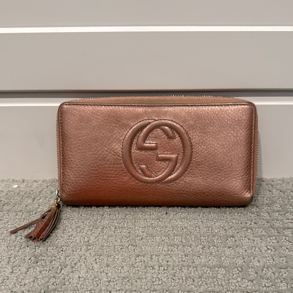 Gucci Metallic Bronze Wallet